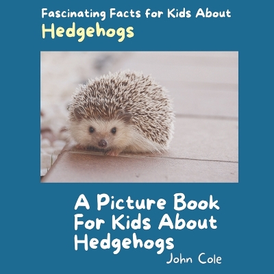 Book cover for A Picture Book for Kids About Hedgehogs