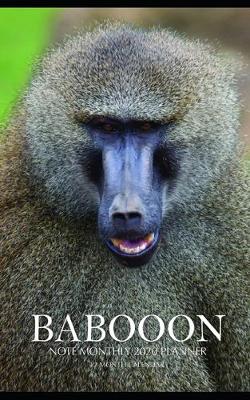 Book cover for Baboon Note Monthly 2020 Planner 12 Month Calendar