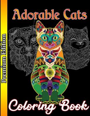 Book cover for Adorable Cats Coloring Book