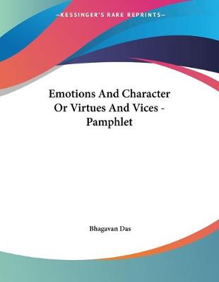 Book cover for Emotions And Character Or Virtues And Vices - Pamphlet