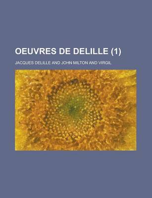 Book cover for Oeuvres de Delille (1 )