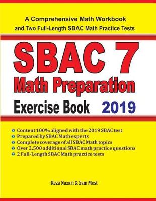 Book cover for SBAC 7 Math Preparation Exercise Book