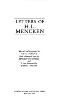 Book cover for Letters of H. L. Mencken