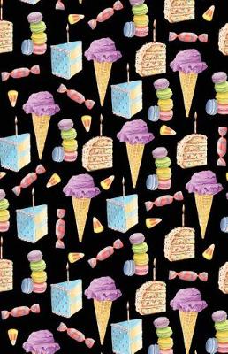 Cover of Journal Notebook Birthday Cake and Ice Cream Cones Pattern