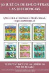 Book cover for Aprender a contar en preescolar, hojas imprimibles (30 juegos de encontrar las diferencias)