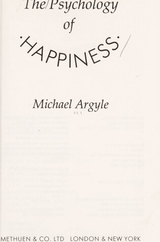 Cover of The Psychology of Happiness