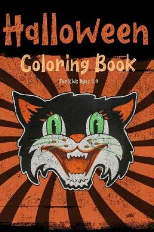 Cover of Halloween Coloring Book For Kids Ages 4-8
