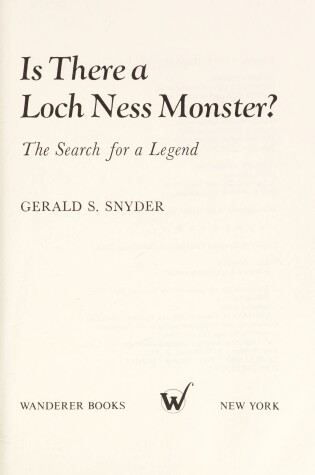 Cover of Is There a Loch Ness Monster?