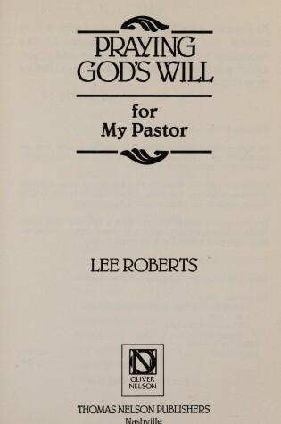 Cover of Praying God's Will for My Pastor