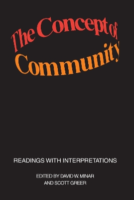 Book cover for The Concept of Community