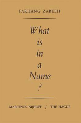 Book cover for What Is in a Name?