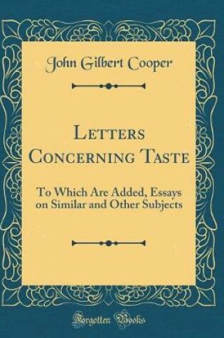 Cover of Letters Concerning Taste