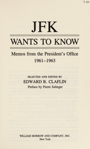 Book cover for JFK Wants to Know