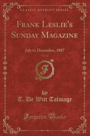 Cover of Frank Leslie's Sunday Magazine, Vol. 22