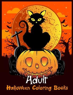 Book cover for Adult Halloween Coloring Books