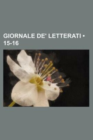 Cover of Giornale de' Letterati (15-16)