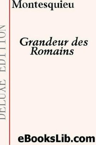 Cover of Grandeur Des Romains