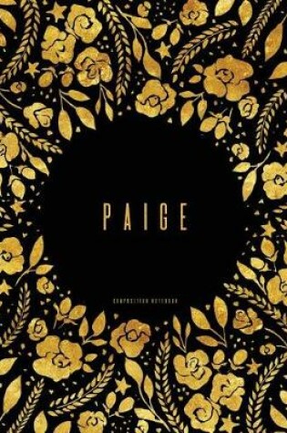 Cover of Composition Notebook. Paige