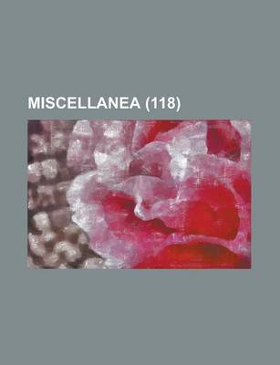 Book cover for Miscellanea (118)