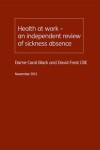 Book cover for Health at Work - an Independent Review of Sickness Absence