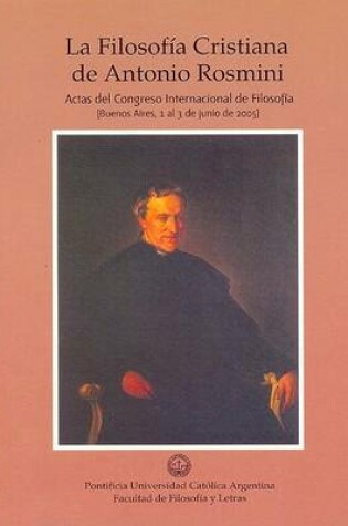 Cover of La Filosofia Cristiana de Antonio Rosmini