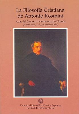 Book cover for La Filosofia Cristiana de Antonio Rosmini