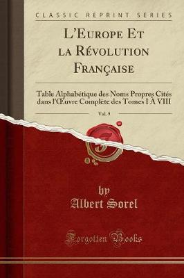 Book cover for L'Europe Et La Revolution Francaise, Vol. 9