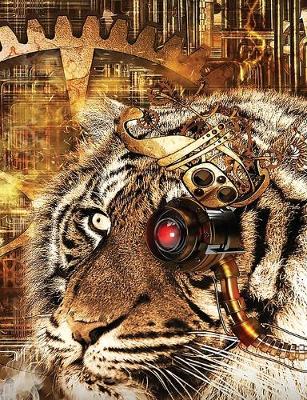 Book cover for Steampunk Tiger Journal, Graph Paper