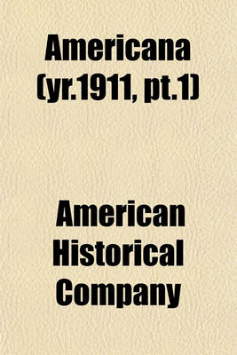 Book cover for Americana Volume 10, PT. 1