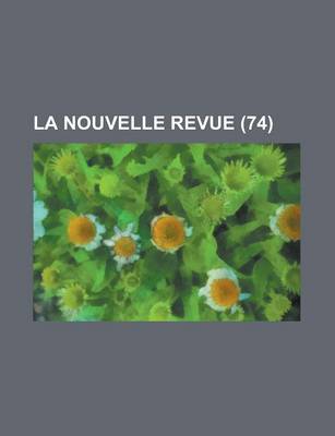 Book cover for La Nouvelle Revue (74)