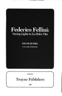 Book cover for Federico Fellini