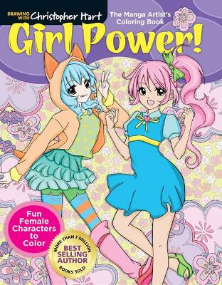 Book cover for Manga Artist's Coloring Book: Girl Power!