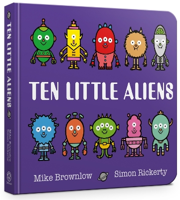 Book cover for Ten Little Aliens Board Book