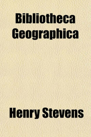 Cover of Bibliotheca Geographica