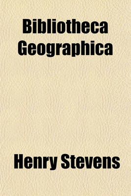 Book cover for Bibliotheca Geographica