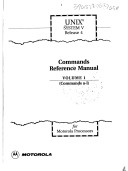 Book cover for UNIX System V Release 4 Commands Reference Manual Volume 1 (Commands a-l) for Motorola Processors