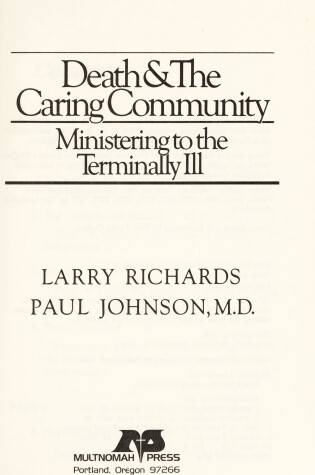 Cover of Death & the Caring Community