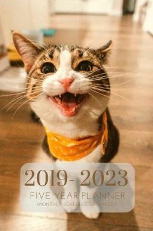 Cover of 2019-2023 Five Year Planner Kitten Cat Gratitude Monthly Schedule Organizer