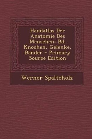 Cover of Handatlas Der Anatomie Des Menschen