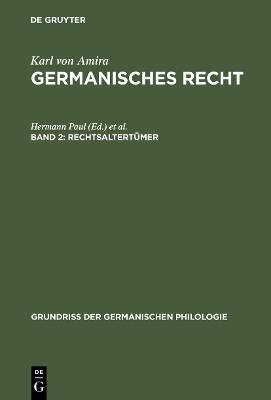 Book cover for Germanisches Recht, Band 2, Rechtsaltertumer