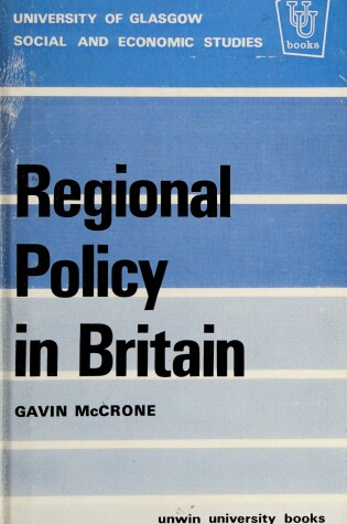 Cover of Regional Policy in Britain