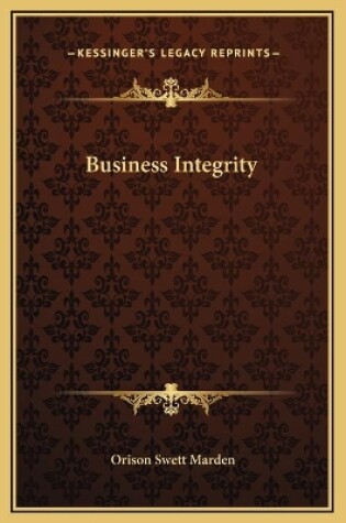 Cover of Business Integrity