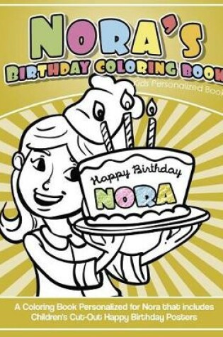 Cover of Nora's Birthday Coloring Book Kids Personalized Books