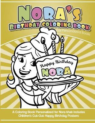 Book cover for Nora's Birthday Coloring Book Kids Personalized Books