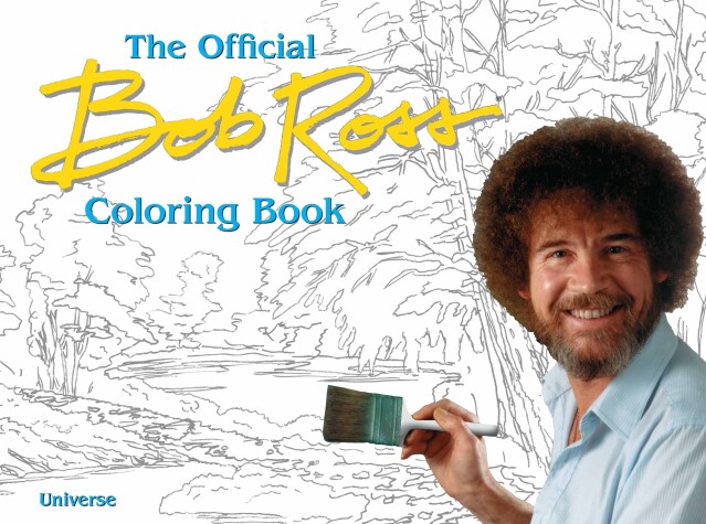 Book cover for The Bob Ross Coloring Book