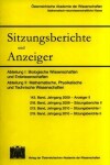 Book cover for Sitzungsberichte Und Anzeiger Der Mathematisch-Naturwissenschaftlichen Klasse, Jahrgang 2009/2010