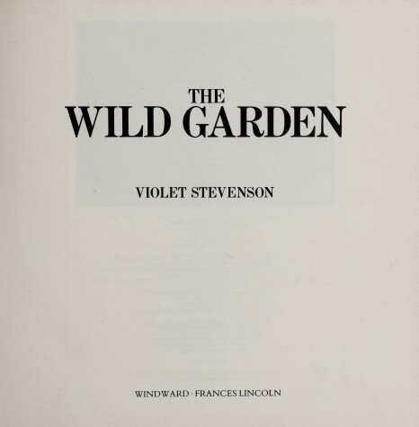 Book cover for The Wild Garden