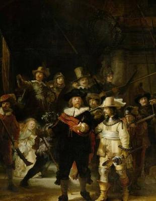 Book cover for The Night Watch, Rembrandt Van Rijn. Blank Journal