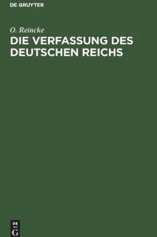 Cover of Die Verfassung Des Deutschen Reichs