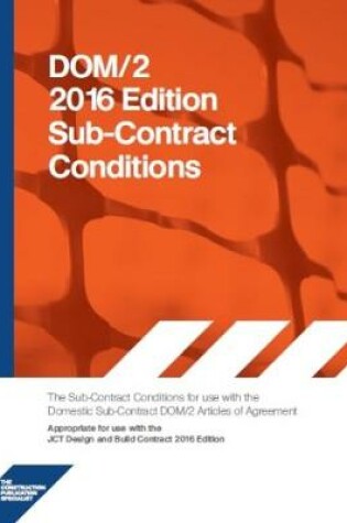 Cover of DOM2C 2016 DOM2C Domestic Subcontract - Conditions